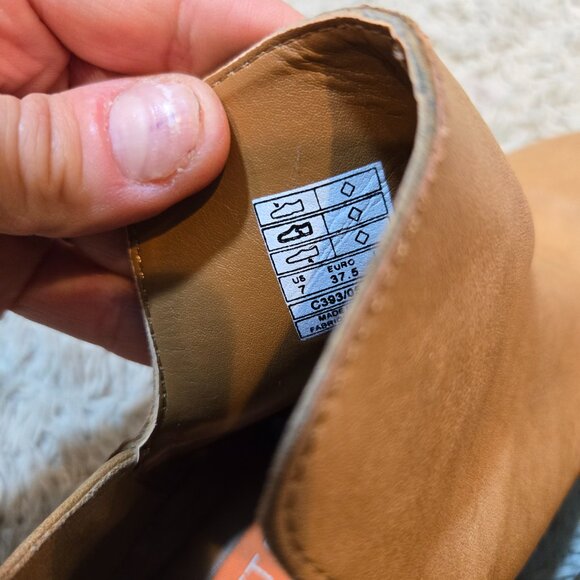 🥾Rocket Dog Boots Ankle Booties Heels Brown Faux Leather Size 7 👟 - Picture 4 of 10